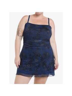 Cosmic Aura Celestial Ruched Cami Dress Plus Size 1